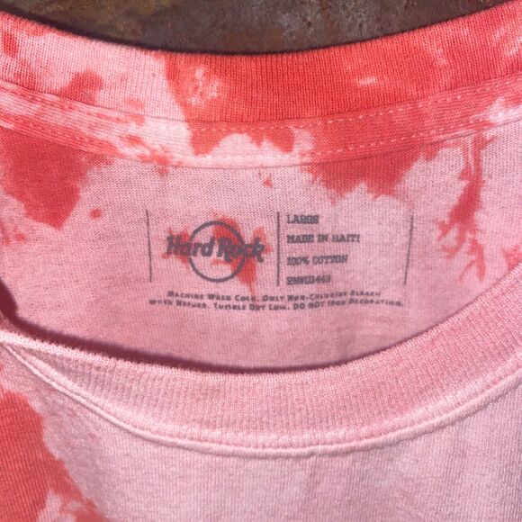 Hard Rock Atlantic City Custom Tie Dye Rainbow Graphic T-Shirt Size Large - Picture 4 of 5